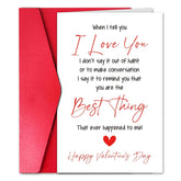 Husband Valentines Day Card Funny, Happy Valentine’S Day Card Gift For Fiance Him Men Boyfriend (When I Tell You I Love You)