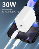 30W USB C Fast Charger with 6FT USB C Cable for Google Pixel 10 9 8 7 6 5 Fast Wall Charger