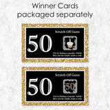 Big Dot of Happiness Adult 50th Birthday - Gold - Birthday Party Game Scratch Off Cards - 22 Count