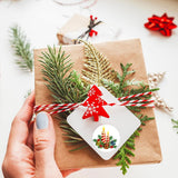 Christmas Stickers Merry Christmas Stickers For Cards Crafts Gifts, 500 Pcs Happy Holidays Sticker For Envelopes 1.5" Small Xmas Envelope Seals Sticker Roll For Gift, Boxes, Round (Christma)