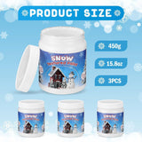 3 Pack 47.4 Oz Snow Texture Paint White Dimensional Paint On Fake Snow Paste Decoration Snowing Blanket Craft Supplies For Christmas Decor