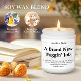 Job Promotion Candle Gifts For Women & Men – Congratulations Gift For Her & Him, New Job Soy Wax Scented Candle, Funny Office Gift For Friend, Coworker, Work Bestie (New Job)
