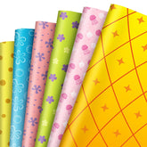 12 Sheets Cartoon Sponge Wrapping Paper Yellow Cartoon Party Decoration - Not Roll - Flower Bubble Under The Sea Gift Wrap Paper Folded Flat For Diy Crafts Birthday Ocean, 19.7 X 27.6 Inch