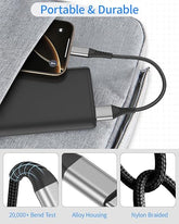 2 Pack 6 Inch Short USB A to USB C Fast Charging Cable for iPhone Samsung Pixel iPad