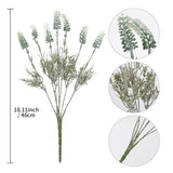 Artificial Lavender Stems 5 Bundles Fake Lavender 18.11" Artificial Flowers With Stems For Home Decor Indoor Outdoor Wedding Centerpieces Floral Arrangement (White)