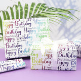 Happy Birthday Wrapping Paper For Kids, Girls, Boys, Women, Men - Gradient Light Color Birthday Gift Wrap Paper, 6 Sheets Folded Flat, 20X28 Inches Per Sheet