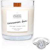 Cinnamon Bun Candle With Ring Inside (Surprise Jewelry Valued At $15 To $5,000) Ring Size 7
