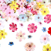 Mini Fabric Daisy Flower Heads Bulk, 3D Artificial Flowers For Crafts Wedding Decor, Graduation Cap Decoration, Diy Applique Mixed Colors, 50 Large 100 Small Faux Floral Ornaments