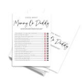 Minimalism White Baby Shower Game Kit - 30 Game Cards For Boy Girl, Gender Reveal Games, Baby Shower Party Favors (5 X 7 Inches)- B06