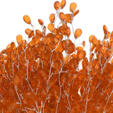 50Pcs Acrylic Bridal Bouquet Artificial Flower Stem Crystal Acrylic Bead Drop Pearl Sticks For Wedding Xmas Party Decoration - Orange