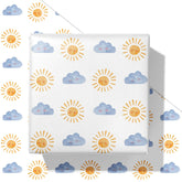 Sun Baby Shower Wrapping Paper For Kids Boys Girls - Happy Weather Gift Wrap With Sun Smile And Cloud Design For Birthday, Baby Shower Kids Party - 28×40 Inches, 4 Jumbo Folded Sheets
