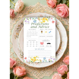 30Pcs Spring Wildflower Baby Shower Games, Baby In Bloom Predictions And Advice Game, Gender Reveal Game, Floral Baby Shower Decorations