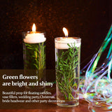 30 Pcs Faux Flowers For Floating Candles Floating Flowers Vase Fillers For Centerpieces Mini Flower Filler Filling In Cylinder For Wedding Centerpiece Party Decor (Green)