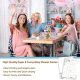 Baby In Bloom Baby Shower Games For Boy Girl, Spring Blue Floral Bingo Game Gender Neutral Party Decorations Favors Ideas, 25 Pcs, 5X7 In-C03