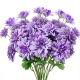 6 Pcs 18 Heads Artificial Dahlia Flowers 16.54" Large Fake Dahlias With Stems Real Looking Ivory For Diy Wedding Bouquets Bridal Shower Centerpieces Floral Arrangement Home Decor(Light Purple)