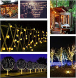 Solar String Lights Outdoor, 36ft 60 LED Globe String Light with 8 Mode, Waterproof Crystall Ball Lights Solar Patio Lights for Garden, Lawn, Patio, Gazebo, Yard, Outdoor Decor - Warm White