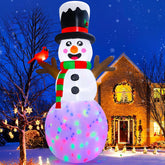 12Ft Christmas Inflatable Outdoor Decoration, Giant Inflatable Snowman Outdoor Christmas Blow Up Yard Decorations With L