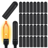 150Pcs No Glow Caps, Soft Rubber String Lights Covers, Blackout Led Plug Caps For 5Mm Christmas Led Strings (Black)