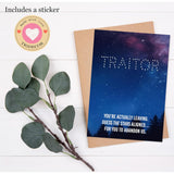Coworker Leaving Card, Funny Congrats New Job, Goodbye Gift For Colleague, Boss - 5X7 Inch Folded Card Include Envelope, Sticker - Blank Inside, Unique & Funny Gift For Him, Her, Women, Men (Stars)