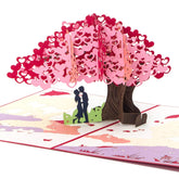 Heart Tree Handmade Pop Up Card For Anniversary Valentines Day Wedding Romantic Gift, Birthday Cards For Wife Husband Couple, 7.9 X 5.9 Inches With Envelope