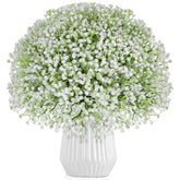 150 Pcs Baby Breath Artificial Flowers Fake White Baby Breath Flower Artificial Bulk Real Touch Faux Gypsophila Bouquet For Wedding Floral Arrangement Centerpieces Table Decoration (White, 150 Pcs)