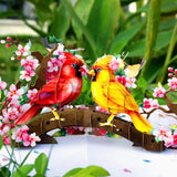 Anniversary Pop Up Card With Cardinal Couple Design
