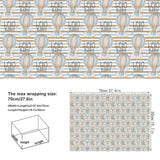 12 Sheets Teddy Bear Wrapping Paper For Baby Boy Infant - 19.7” X 27.6” Blue Bear Gift Wrap Paper In Moon Star Hot Air Balloon Patterns For Baby Shower, New Baby Birth, Baptism, Birthday Party