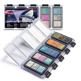 15 Color Super Glitter Watercolor Paint Set - Metallic & Shimmery For Art, Crafts | Easy To Load, Superior Adhesion, Quick Activation On Paper