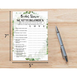 Bridal Shower Game Cards, Bridal Shower Game, Tropical Jungle Theme Engagement Party Cards For Wedding, Set Of 30 Cards(Leaf005)