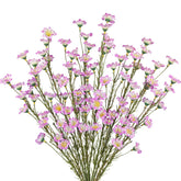 10 Pcs Artificial Wildflowers With Stems Bulk Silk Spring Flowers 21" Fake Forsythia Branches Purple Pink Faux Wildflowers Floral Arrangements For Home Decor Indoor Outdoor Wedding Centerpieces