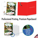 - 12 Funny Cat Christmas Cards With Envelopes - Pet Animal Holiday Humor, Boxed Notecard Set (1 Design, 12 Cards) - Never Mind How, Just Get B1960