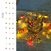2Pcs 10Ft/Piece Fall String Lights Pumpkin Acorns Maple Leaf Fall Led Lights For Halloween Autumn Thanksgiving Christmas