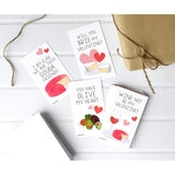 Mini Wine & Cheese Charcuterie Board Valentines (Set Of 24, Wallet-Sized Cards) For Valentine'S Day (Set Of 24)
