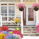 20 Bundles Artificial Flowers, Outdoor Indoor Uv Resistant Fake Flowers No Fade Faux Plastic Plants Garden Porch Window Box Decoration