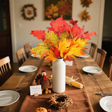6 Pcs Fall Leaves Stems Artificial Flowers Fall Maple Leaf Foliage Stems Autumn Branches For Vase Party Centerpiece Thanksgiving Décor