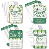 Big Dot of Happiness Family Tree Reunion - 4 Family Gathering Party Games - 10 Cards Each - Gamerific Bundle