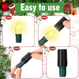 20 Pcs No Glow Christmas Bulbs Light Caps Compatible With C7 Led String Lights Rubber String Lights Caps Soft Christmas