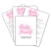 TDC Games Dirty Minds Bachelorette Party Games for Adults, Bridal Shower Games Quiz with Naughty Clues for 25 Guests, Adult Games for Game Night, Couples Games for Adults, Funny Wedding Shower Games