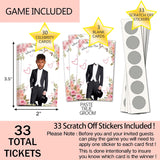 Floral Bridal Shower Games - Who Has The Groom Game - Scratch Off Celebrity Cards Tickets Bridal Shower Game - Funny Bachelorette Party Games