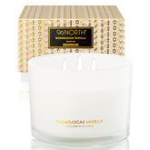 Luxury Vanilla Soy Candles | Large 3 Wick Jar Candle | Up To 50 Hours Burning Time | 100% Natural Soy Wax | Relaxing Aromatherapy Aesthetic Candle | Housewarming Gift For Men And Women