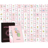 60 Pcs Positive Affirmation Cards, Daily Motivational And Inspirational Cards For Women,60 Designs (Pink)