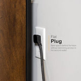 2 Pack Surge Protector Power Strip 6 Outlets 3FT Flat Plug Braided Extension Cord 450J Black
