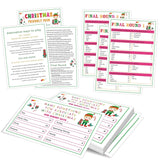 Christmas Friendly Feud Game, Christmas Trivia Quiz, Family Feud Baby Shower Game, Christmas Games For Family Party Activity Favors Supplies-12 Question Cards And 3 Final Rounds Cards-06