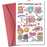 Valentines Gifts For Him, Boyfriend, Bf, Husband, Men - Funny Valentines Card For Him - Anniversary, Birthday Gifts For Him - Single 5.3''X 8'' Romantic Love Folded Card With Red Envelope