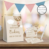 Hot Air Balloon Shower Game,How Many Cookies,Baby Shower Games,Wedding Shower Game,Baby Shower Decorations Gender Neutral,Bridal Shower Decoration,Birthday Party Game,50 Cards & 1 Sign-8