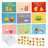 Prophet 36 Pack Gold Foil Valentines Day Cards for Kids School, 9 Assorted Designs with Envelopes & Cartoon Scented Strawberry Stickers, Great for Boys ? Girls Classroom Activities