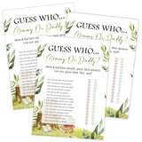 Storybook Guess Who Mommy Or Daddy Game, Baby Shower Game, Pack Of 30 Game Cards, Gender Neutral Boy Or Girl, Fun Baby Game And Activity - Fa59