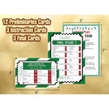 Christmas Party Games - Shower Game, Fall Winter & Christmas Friendly Feud, Family Feud Questions & Game For Adults, Games Cards & Party Decoration