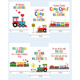 Happy Choo Choo Train Themed Valentines Day Card For Kids School Classroom Exchange (24 Included) Sharing Children Valentine'S Bright Happy