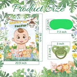 Pin The Pacifier On The Baby Game Safari Jungle Baby Shower Decorations With Large Poster Blindfold 45 Pacifier Stickers Sage Green Animals Games Forest Theme Birthday Party Decorations Supplies